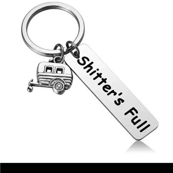 Funny Happy Camper RV Key Chain - Picture 4 of 6
